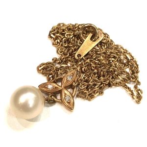 K18 18金 750 ネックレス 石付き