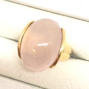 K18　18金　ローズクオーツ　20ct　リング　指輪