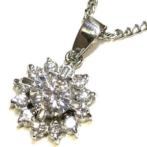 Pt900/Pt850 プラチナ ダイヤモンド ネックレス