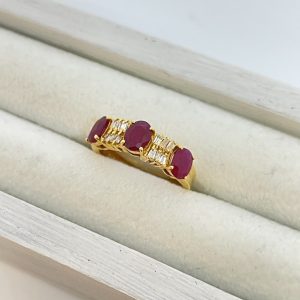 K18　18金　リング　ルビー
