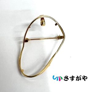 K18 750 金 ブローチ 破損 歪み アクセサリー