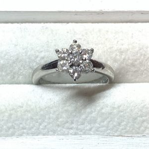 Pt900 プラチナ メレダイヤ リング