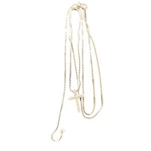 Pt850 ダイヤ付きネックレス