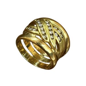 K18 18金 ゴールド メレダイヤモンド リング ジュエリー 貴金属