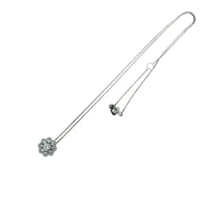 K18WGダイヤモンド付きネックレス