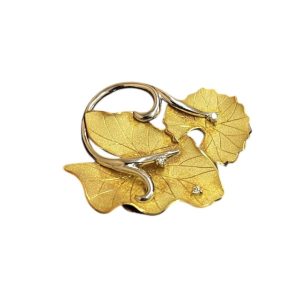 K18 18金 Pt900 プラチナ ゴールド ダイヤ ブローチ アクセサリー ジュエリー 貴金属