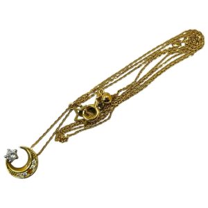 K18 18金 ネックレス 石付き