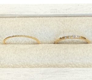 K18　18金　メレダイヤ　指輪　リング