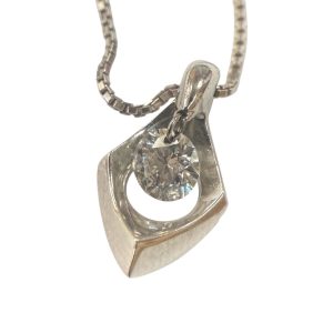 K18WG ネックレス ダイヤモンド