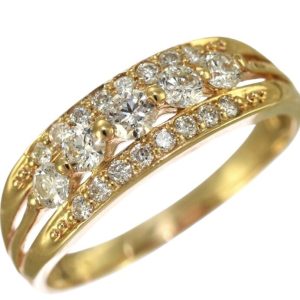 K18 18金リング 石あり