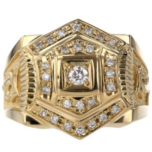 K24 24金 純金 リング 石付き