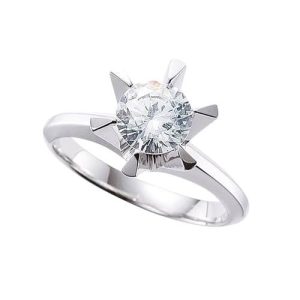 Pt900 立て爪 ルースダイヤ リング