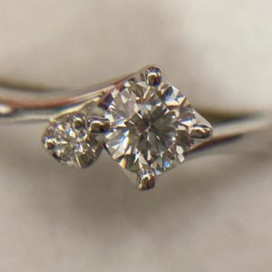 ダイヤ付きプラチナリング