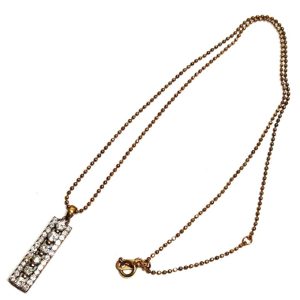 K18 18金 メレダイヤ付き ネックレス アクセサリー