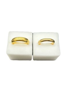 18金 K18 かまぼこ 甲丸ペアリング  ◎所沢市からお越しのお客様