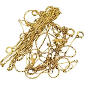 K18 18金 7【金ジュエリーまとめ買取】K18(750)ネックレスを函館市で複数点お持ち込みいただきました50 ネックレス まとめ