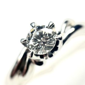 Pt850(プラチナ) ダイヤモンド0.36ct付 リング