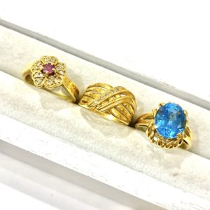 K14WG 0.4ctキャッツアイルビー付リングの買取実績 | 買取専門店