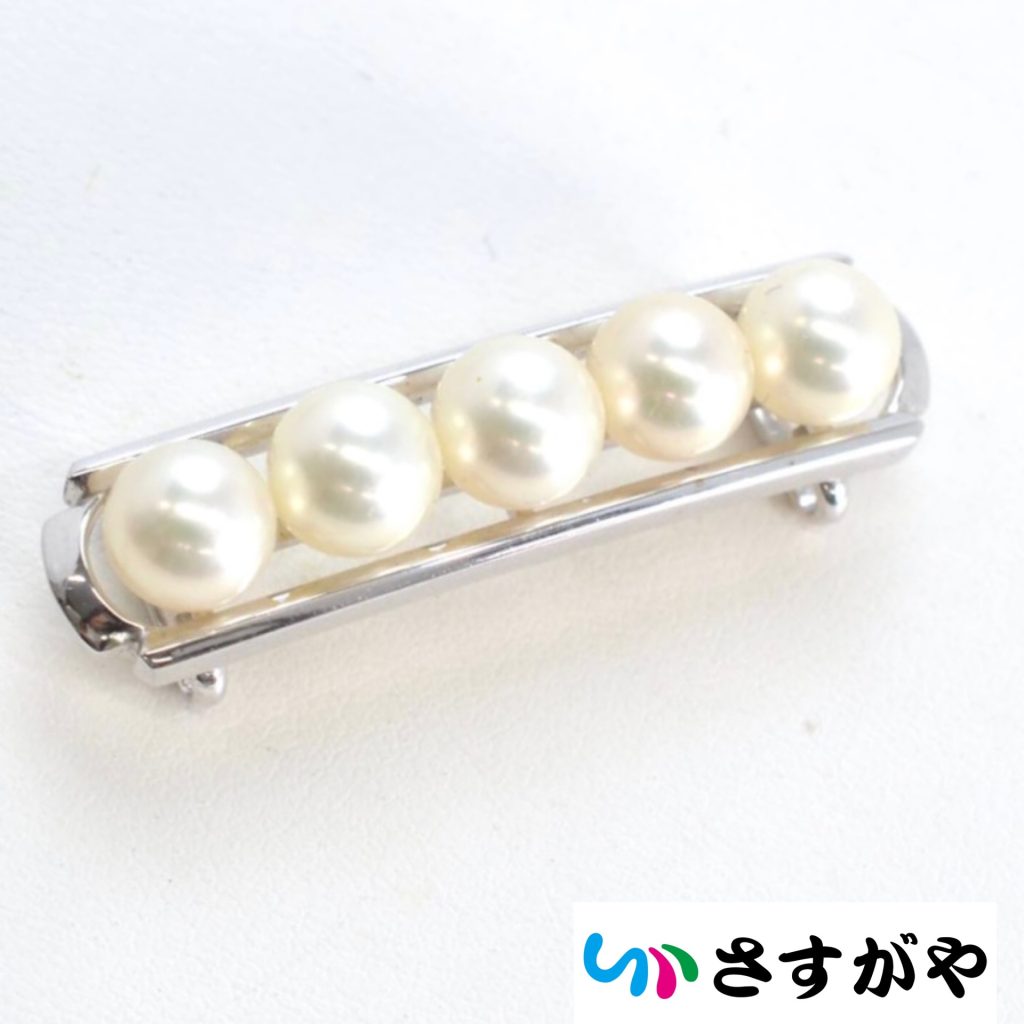 MIKIMOTO ミキモト パール 帯留め K14WG アクセサリーの買取実績 