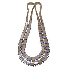 K18/Pt850 18金/プラチナ850 ハーフ コンビ ネックレス