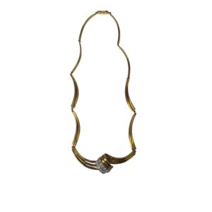 K18　18金　ネックレス　石あり