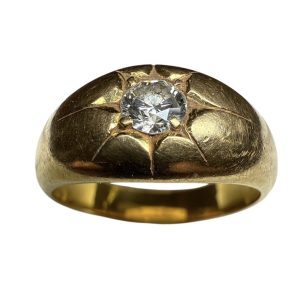 K18 18金 ダイヤモンド付きリング