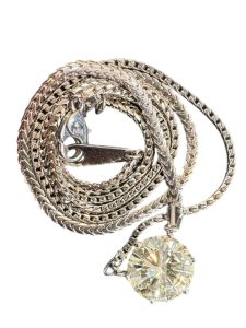 Pt850 ダイヤモンド 付き ネックレス