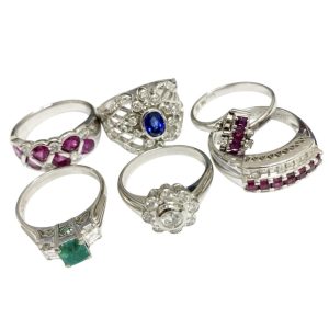 Pt900リング 石付