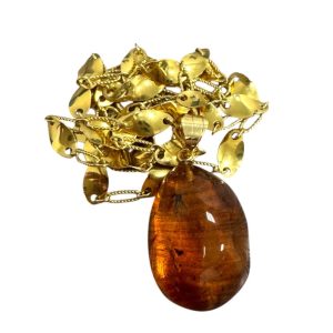 K18 18金 琥珀 ネックレス アクセサリーの買取実績 | 買取専門店