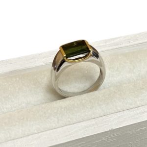 K18 Pt900 コンビ ダイヤ リング 石付き ジュエリー 貴金属