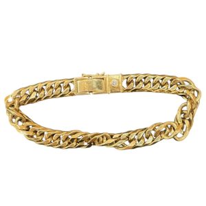 K18 ( 18金 )　喜平ブレスレット　ダイヤ付き