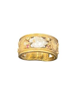 K18 18金　リング　石あり