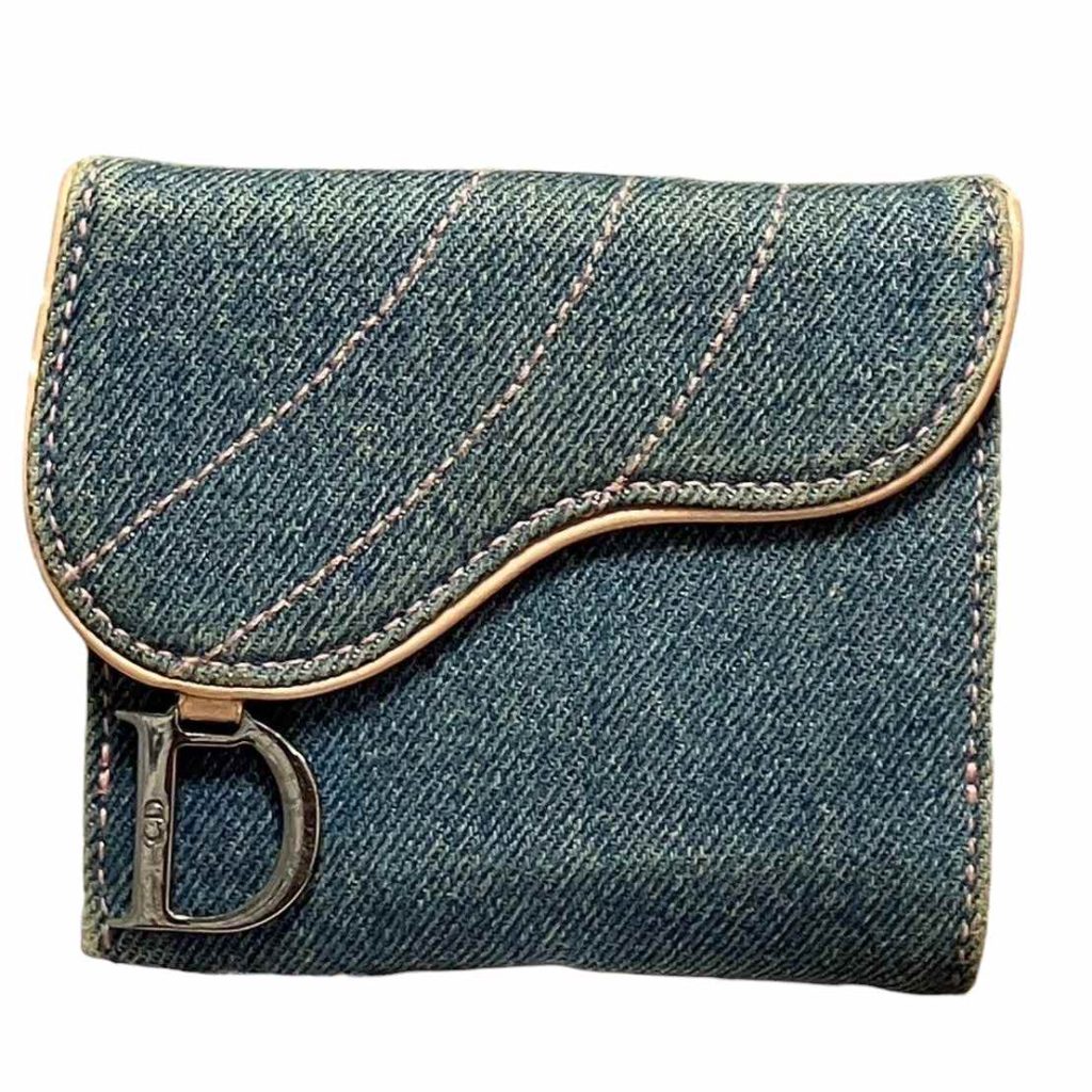 Dior ディオール サドル 2つ折り財布 デニム