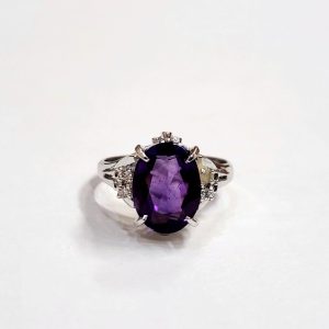 Pt900 (プラチナ900) アメジスト ダイヤ リング 指輪 ジュエリー | 根室市花咲町