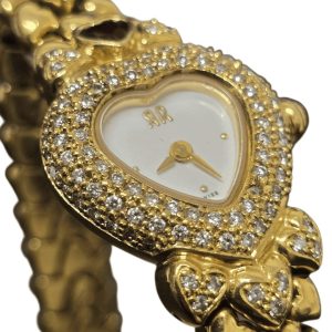 K18 18金 ダイヤ  ルビー ジュエリーウォッチ