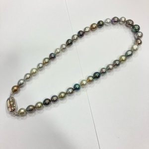 マルチカラーバロックパールネックレス