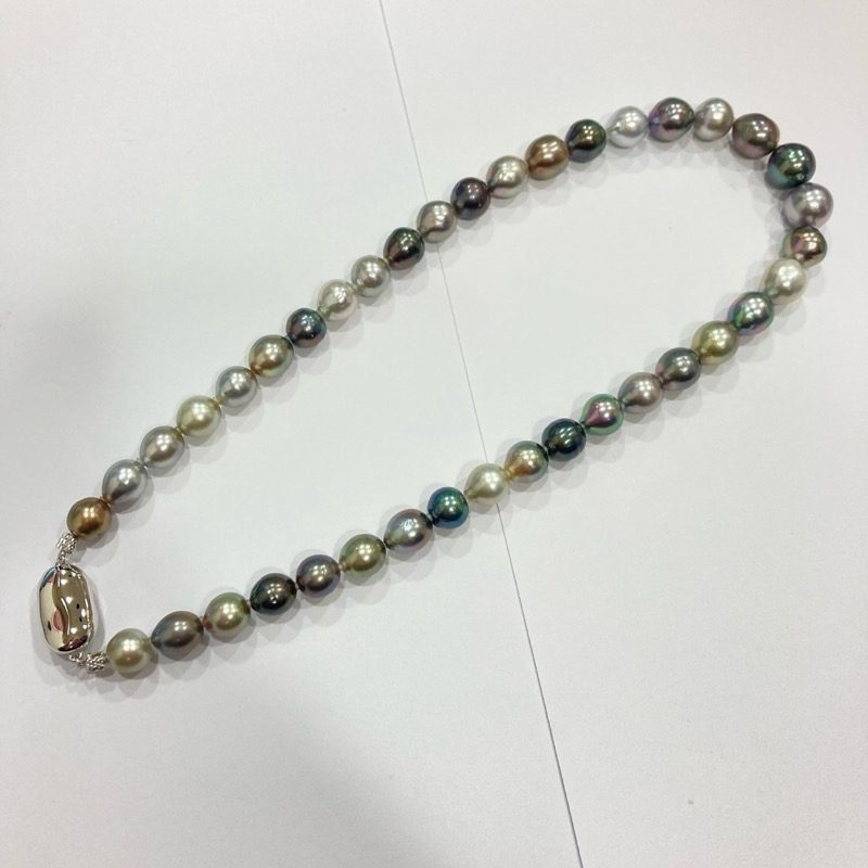 マルチカラーバロックパールネックレス
