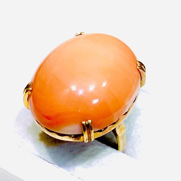 珊瑚 K18 リング 指輪