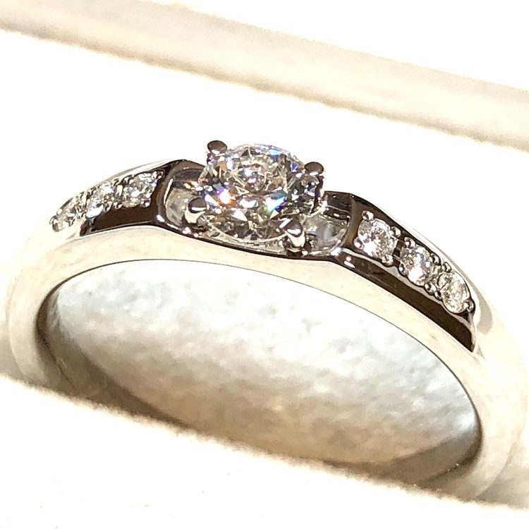 Pt950 ダイヤモンド付き プラチナ リング 指輪 アクセサリー