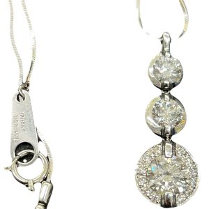 Pt850 プラチナ ダイヤモンドネックレス ◎埼玉県日高市下鹿山からお越しのお客様