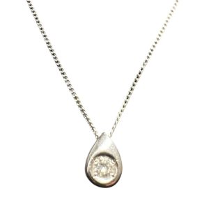 Pt850（プラチナ） ダイヤモンド付き ネックレス