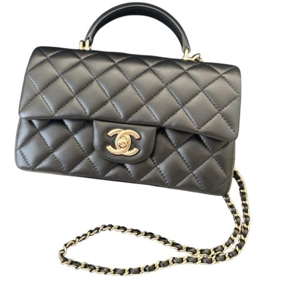 【CHANEL】シャネル トップハンドルミ二フラップバッグ
