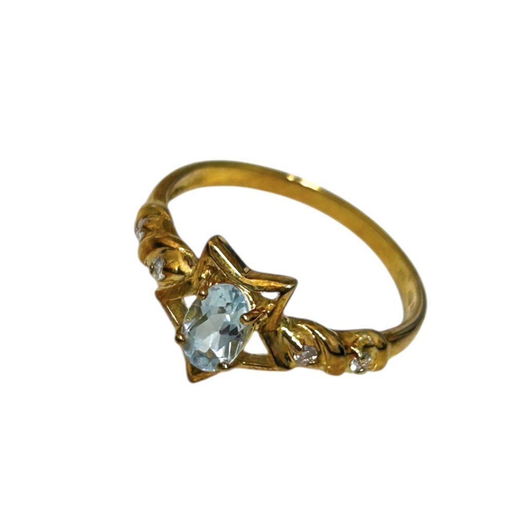 K18 750 18金 アクアマリン リング ジュエリー アクセサリー 貴金属