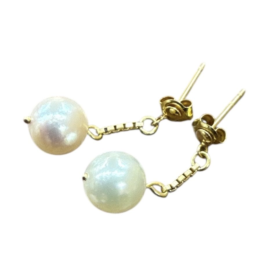 K18 18金 ピアス パ-ル付き