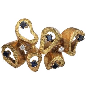 K18( 18金 )カフス 石付き アクセサリー