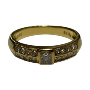 K18  18金 メレダイヤ リング 指輪