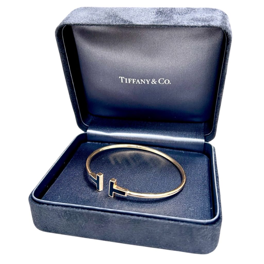 Tiffany Tワイヤーブレスレット K18