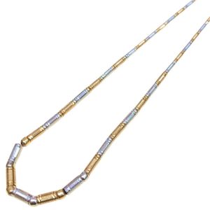 K18/Pt900 18金 プラチナ コンビネックレス