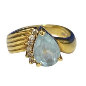 K18×サファイアのリング