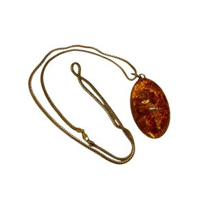 K18 琥珀ネックレス